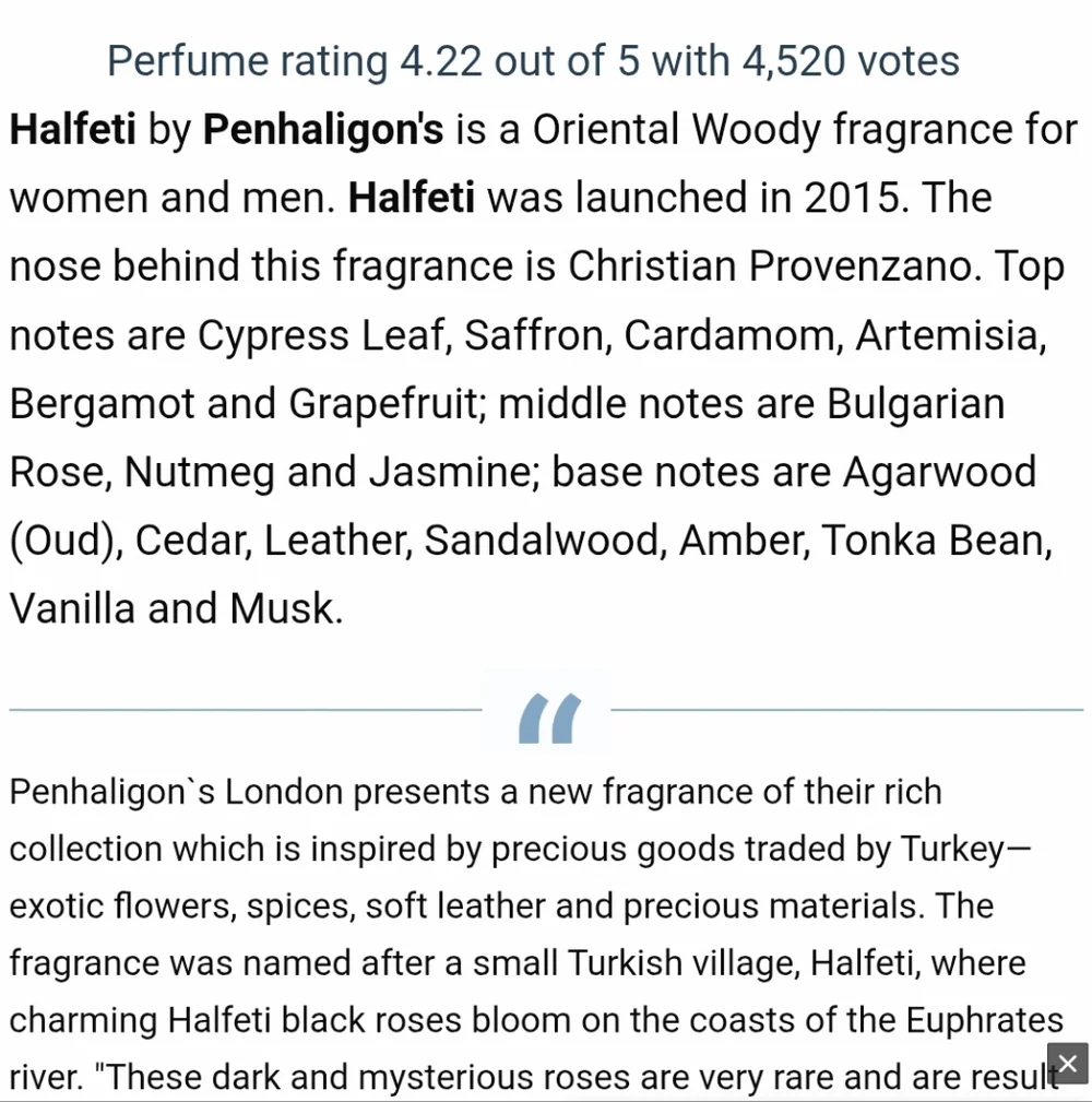 Penhaligons penhaligon halfeti